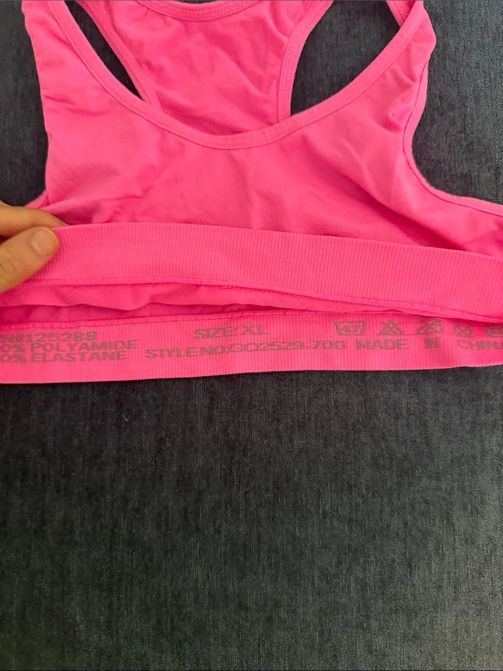Set of 3- like new Neon Sports Bra Trio - Yellow, Pink, Lime (youth sx XL)